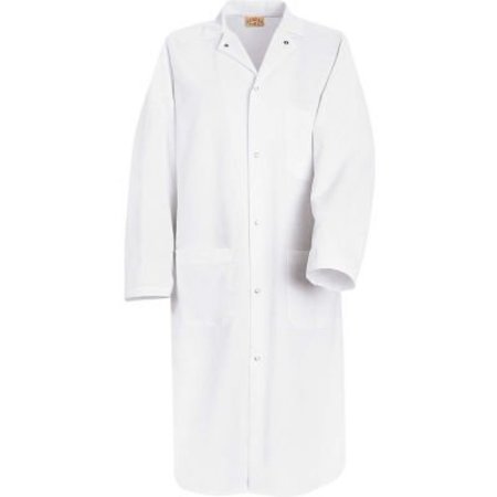 VF IMAGEWEAR Red Kap¬Æ Gripper-Front Butcher Coat W/Interior Top Pocket, Spun Polyester, White, S KS64WHRGS